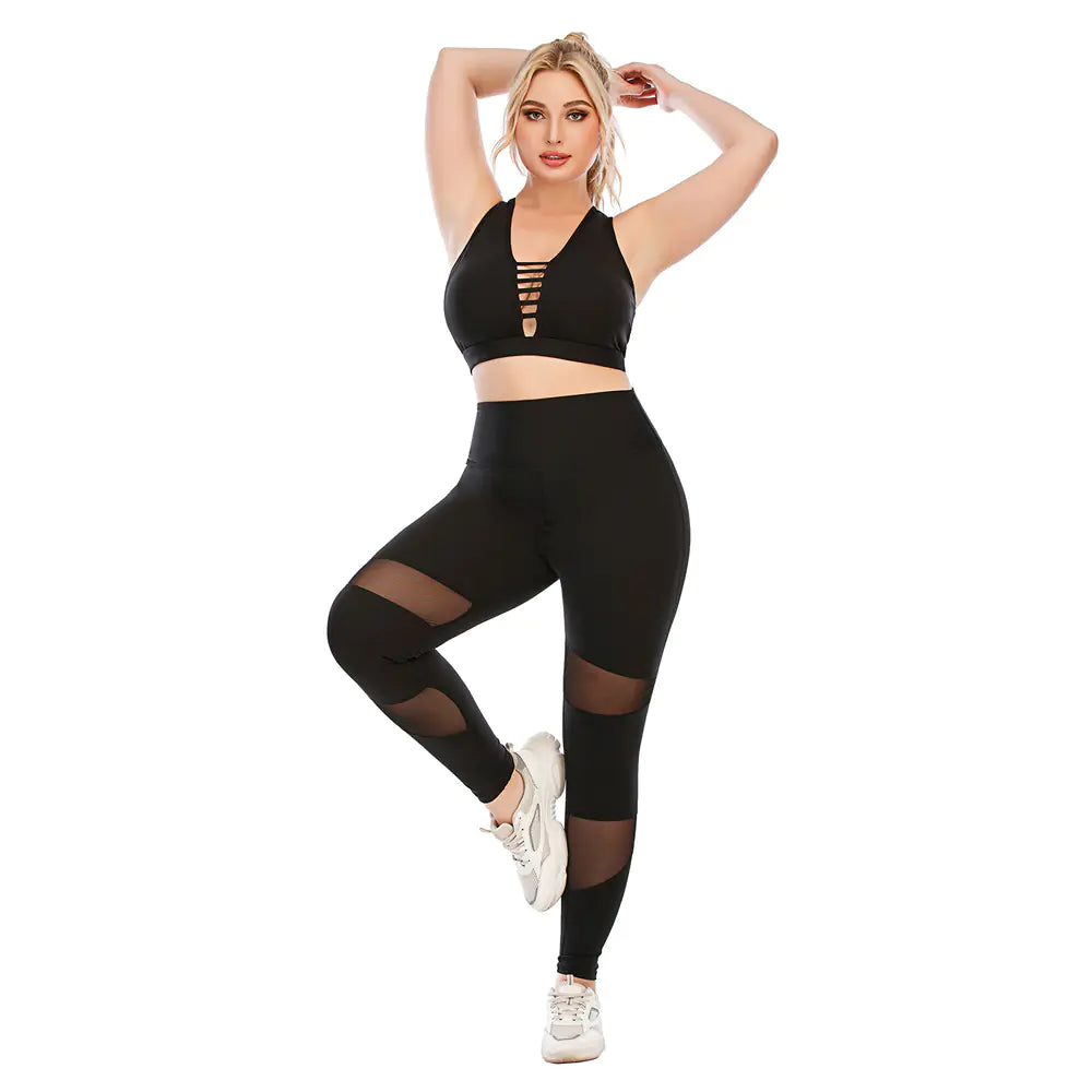 Plus Size Women's Yoga and Fitness Sportswear Set