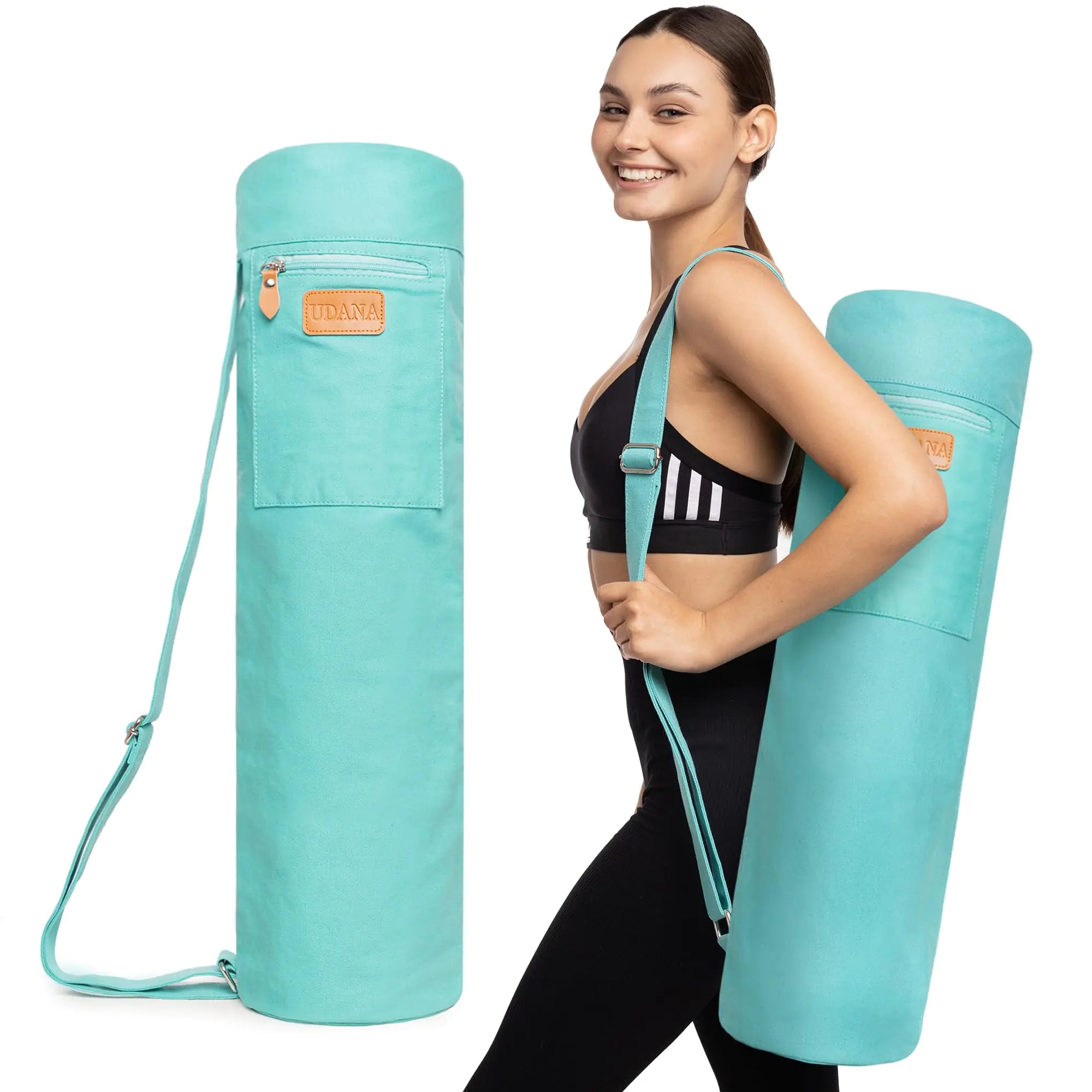 UDANA Turquoise Yoga Mat Bag | Large Yoga Mat Bags for Women & Men |