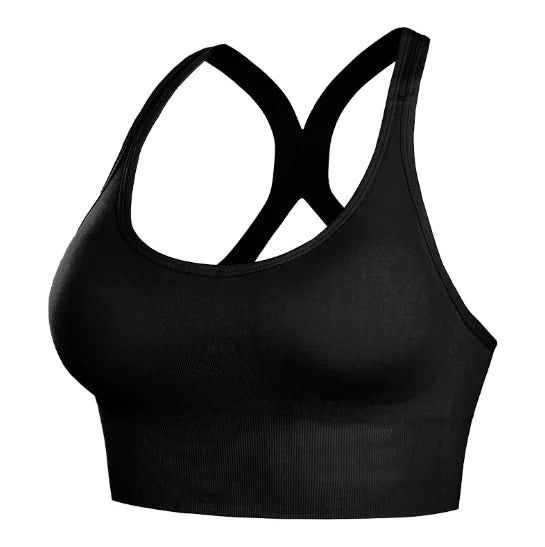 Adjustable Shockproof Sports Bra with Seamless Design