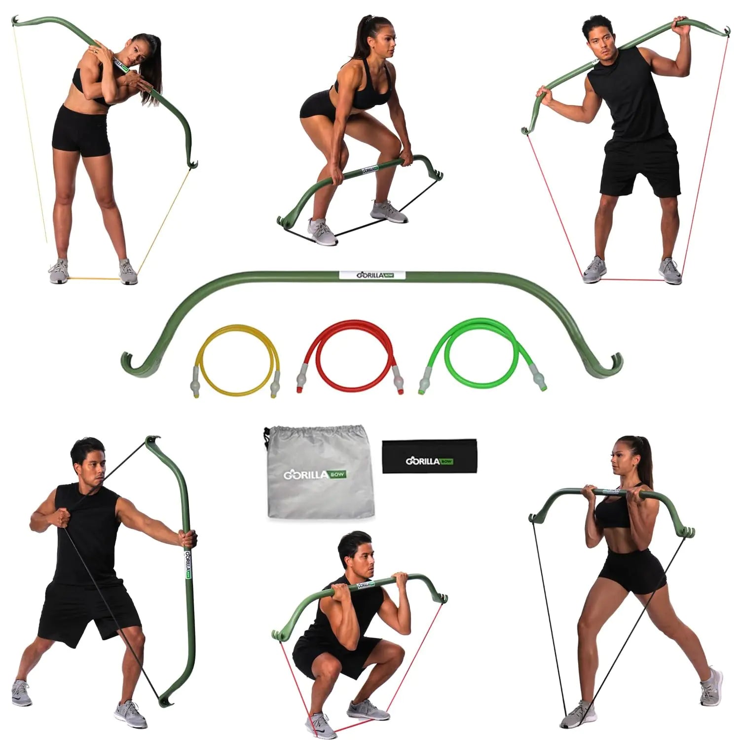 Gorilla Bow Lite Exercise Bow with Resistance Bands Workout Equipment
