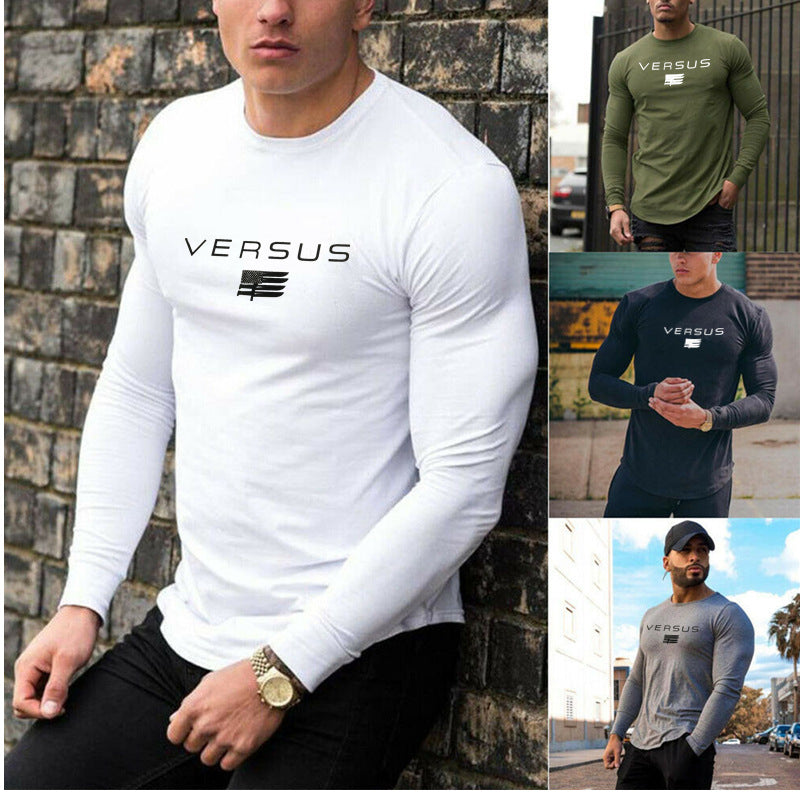 Men's Long Sleeve Fitness T-Shirt - Casual & Stylish