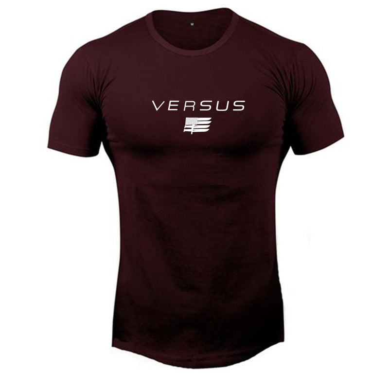 Men's Muscle Fitness T-Shirt - Casual Sports Round Neck