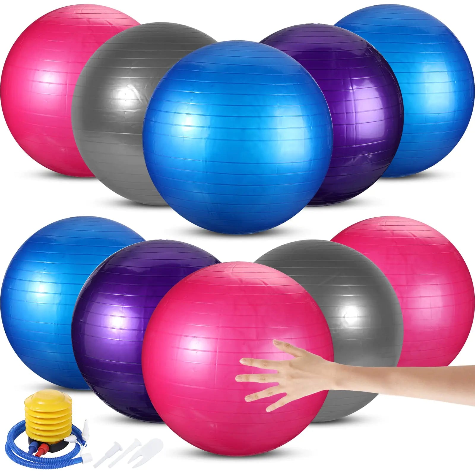Jerify 10 Pcs 26 Inch Exercise Ball Pilate Ball Bulk