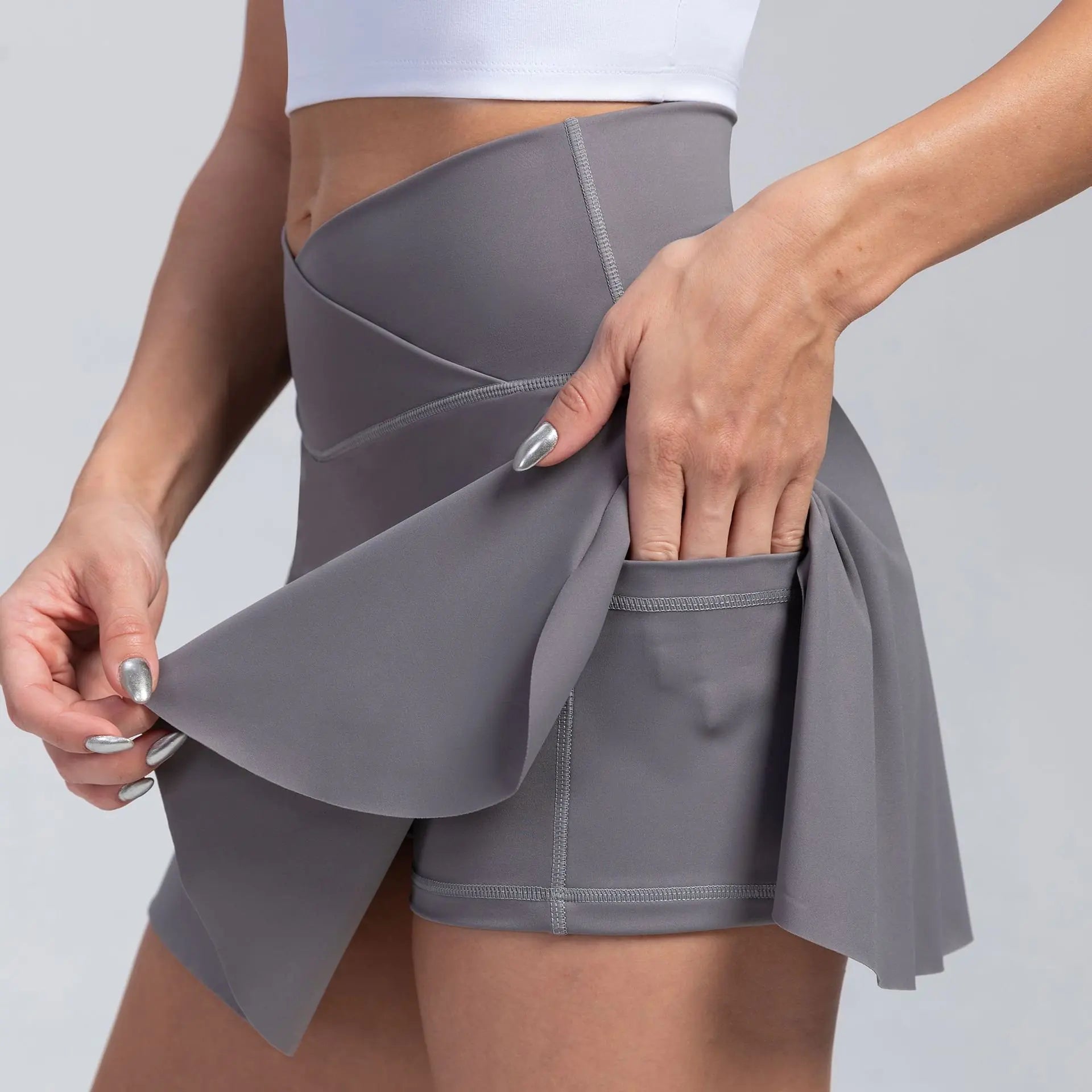 Two Pairs of Yoga Fake Shorts