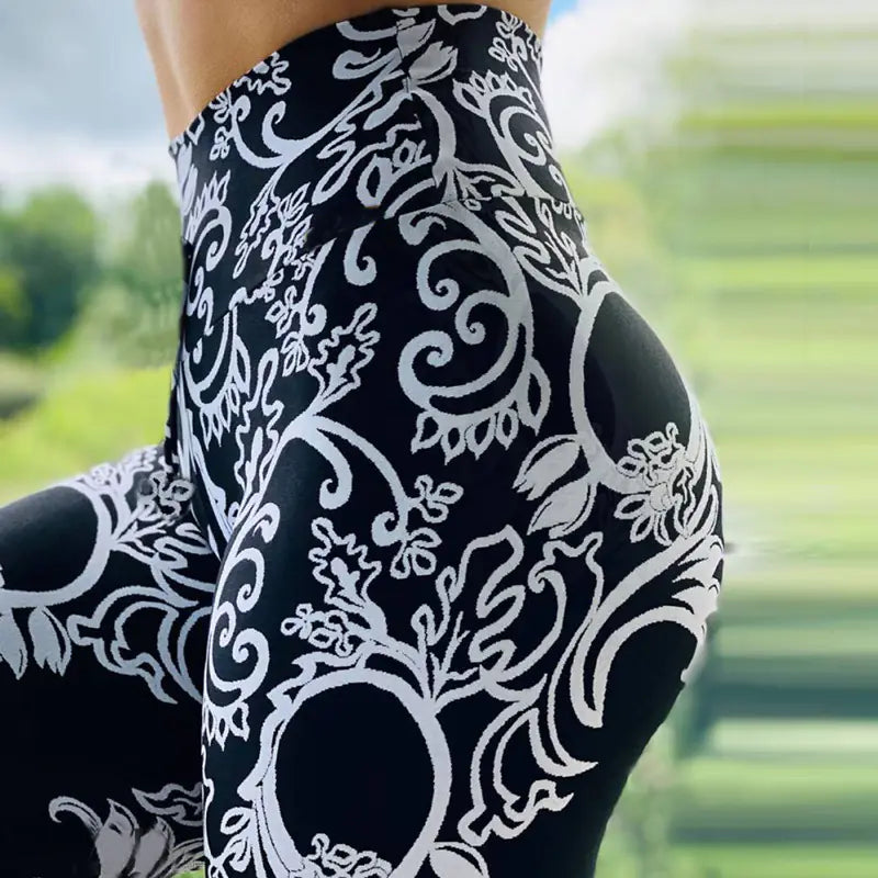 Printed Sports Leggings for Women - Stretch Yoga Pants