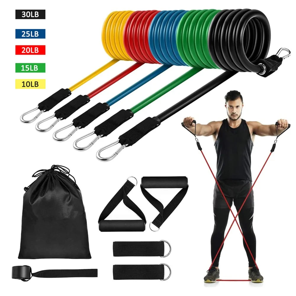 Illumino360 16PCS Resistance Band Set: Home Fitness Training