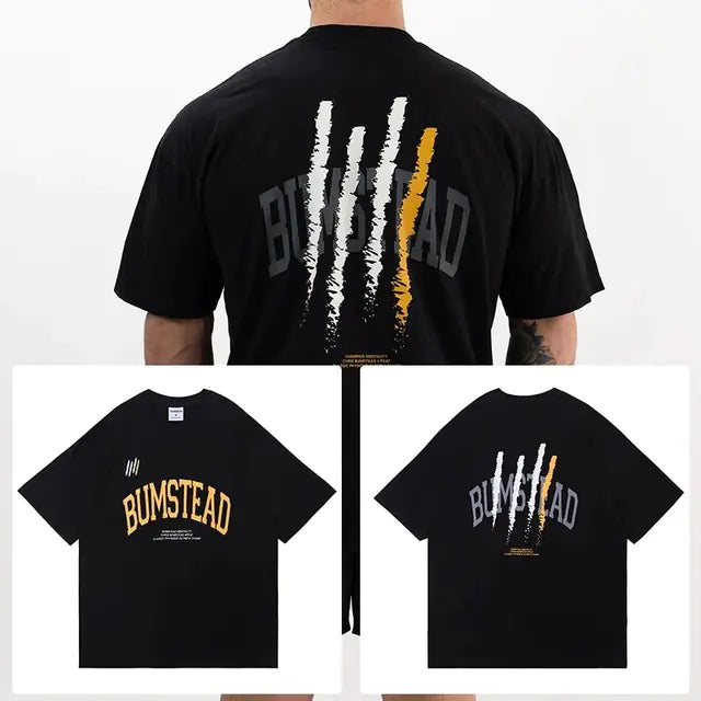 Men's Oversized Cotton Gym Fitness T-shirt