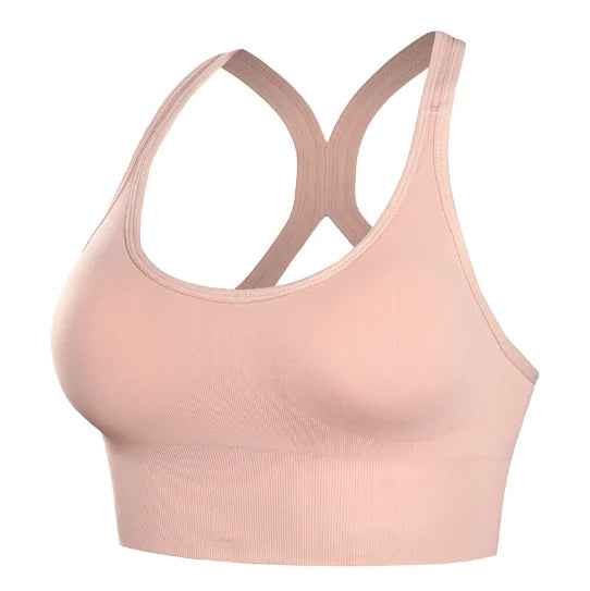 Adjustable Shockproof Sports Bra with Seamless Design