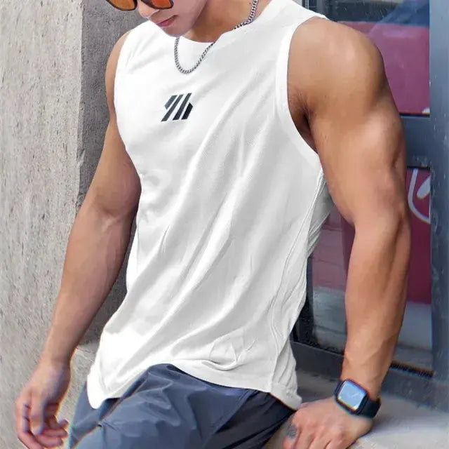 2024 Gym Vest High Quality mesh Shirt Sleeveless T-shirts