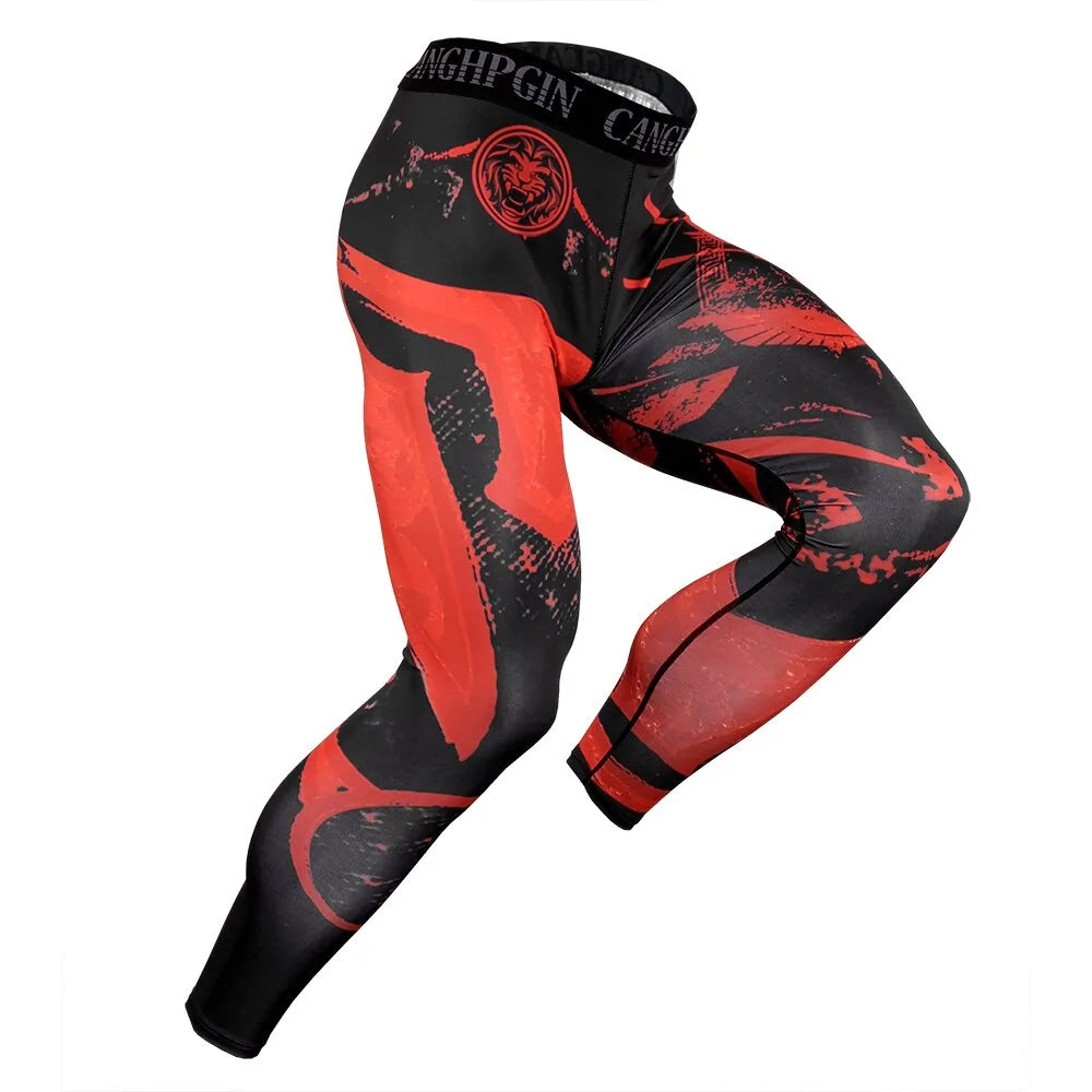 Illumino360 Men's Pro Compression Running Tights: Gym & Basketball