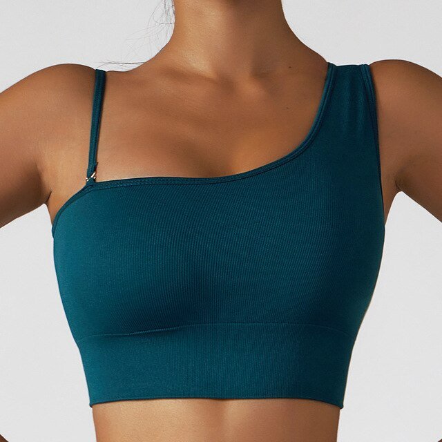 Summer Sexy Oblique Shoulder Yoga Clothes Tops - illumino360.com