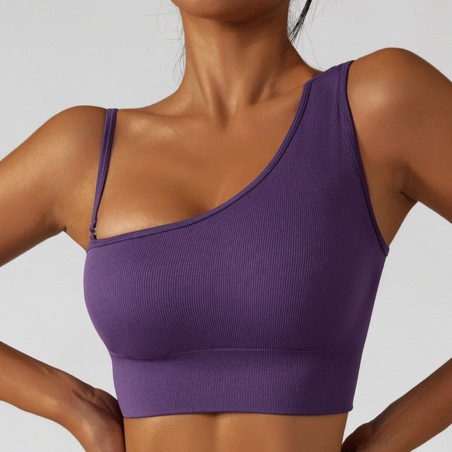 Summer Sexy Oblique Shoulder Yoga Clothes Tops - illumino360.com