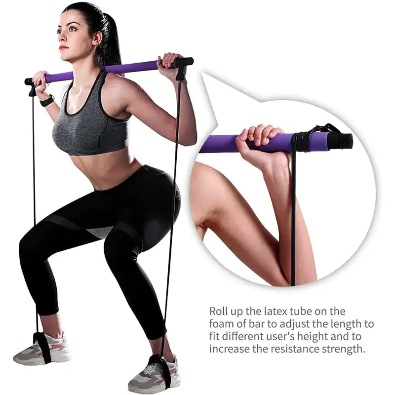 Yoga Pilates Bar Stick for Full Body Workout