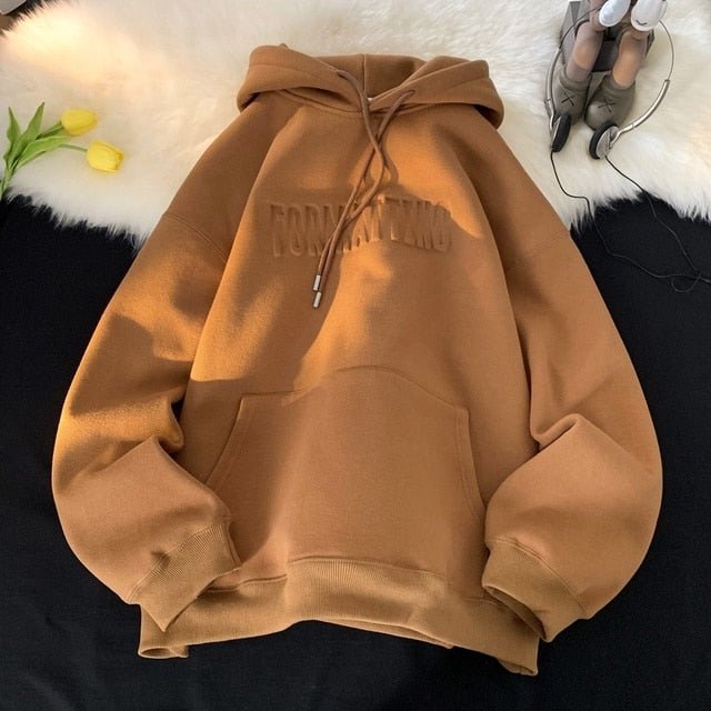 Winter Letter Women Thicken Hoodies - illumino360.com